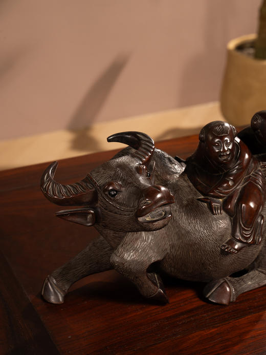 清	红木童子牧牛摆件 商品图4