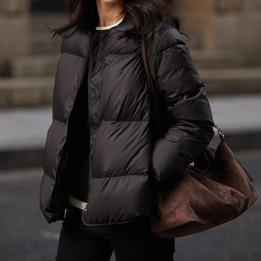 「高货kbnq」全新升级【铂金会员625/天猫849/差价224】(03852)洛诗琳气质轻薄羽绒服2025冬季小个子宽松保暖短外套kbnq 商品图0