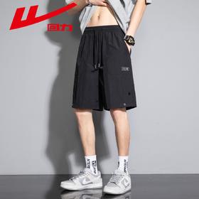 回力冰丝工装短裤男士夏季运动透气薄款美式宽松休闲五分裤子