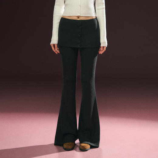 Ariseism 美式复古设计感修身休闲裤女秋冬新款长裤子 商品图0