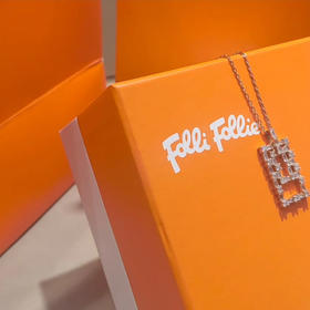 Folli Follie方框玫瑰金项链925纯银材质•简约耐看型