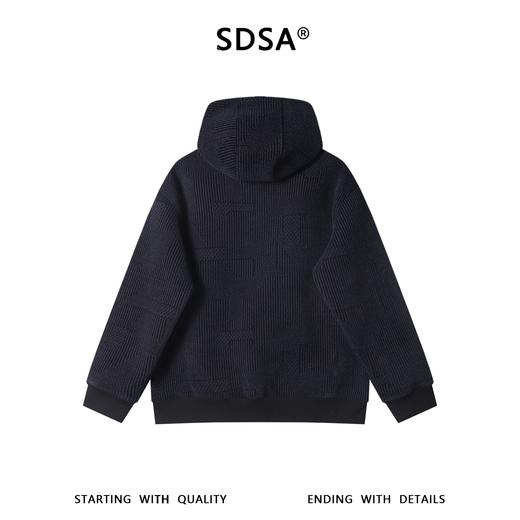 WY1563SDSA男士秋冬新款痞帅男装时尚竖纹半拉链立领卫衣百搭套头上衣 商品图5