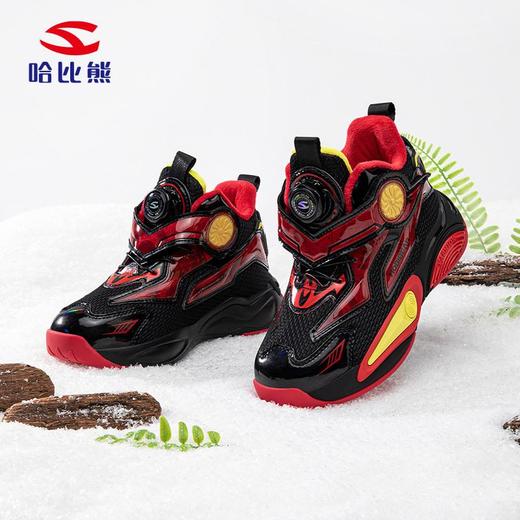 哈比熊加绒男童冬季二棉防寒运动鞋户外篮球鞋轻便纽扣鞋 商品图2