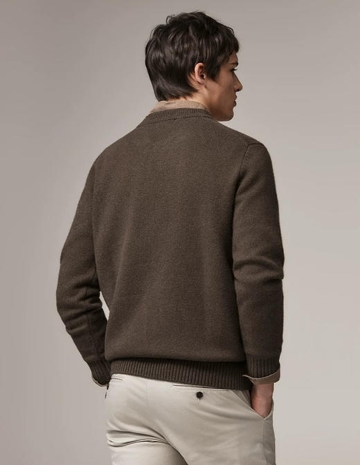 100%重磅绵羊毛H男士保暖精品毛衫 商品图13