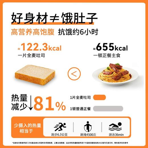 三只松鼠  全麦吐司/++/1000g 全麦高纤0蔗糖 商品图1