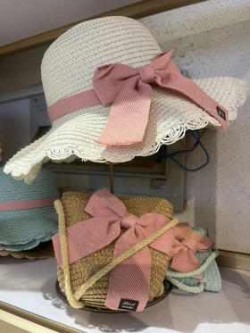 【岁末秒杀】儿童防晒草编帽/帽子+小包一套/随机发货