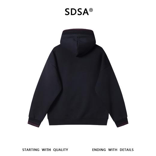 3333SDSA男士秋冬新款痞帅男装韩版简约拼接针织连帽卫衣百搭简约上衣 商品图5