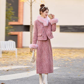 羽绒服套装裙2025冬新款气质超好看的小香范名媛气质两件套YJLY86899