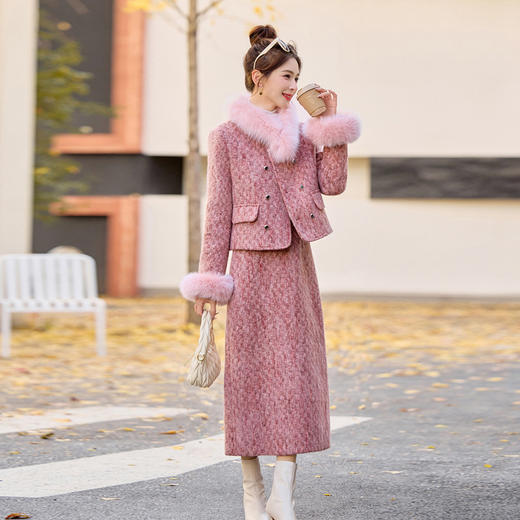 羽绒服套装裙2025冬新款气质超好看的小香范名媛气质两件套YJLY86899 商品图0