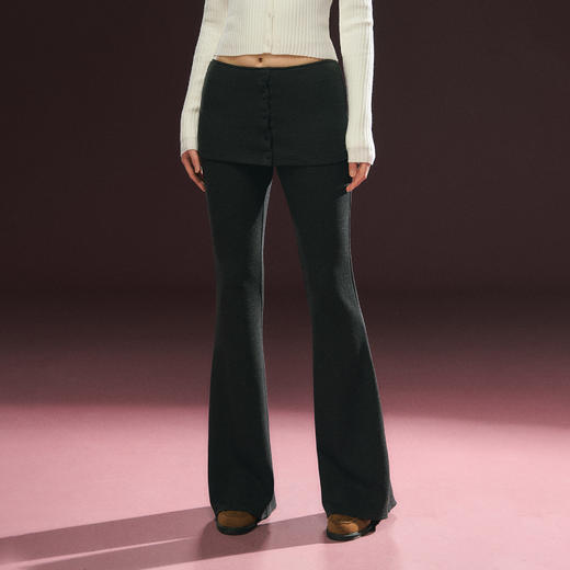 Ariseism 美式复古设计感修身休闲裤女秋冬新款长裤子 商品图2