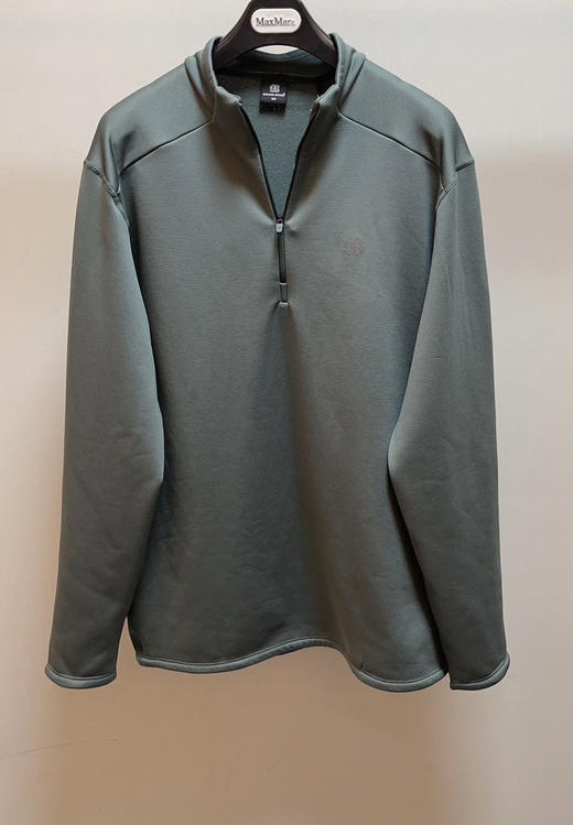 1220-5 极限特惠24H 两颗树 男士亲肤细腻薄绒加绒 半拉链运动打底上衣 老朱穿105码 商品图5