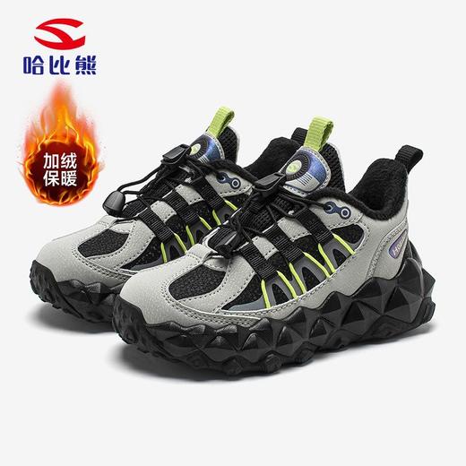哈比熊加绒男童冬季二棉运动鞋户外休闲鞋轻便抗寒跑步鞋 商品图4