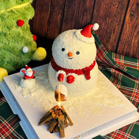 圣诞雪人（4寸双层水果夹心）需自提；翻糖提前1天预定