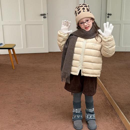 【新国标白鸭绒可溯源】亲子款中性风基础厚实保暖字母立领羽绒服外套 商品图2