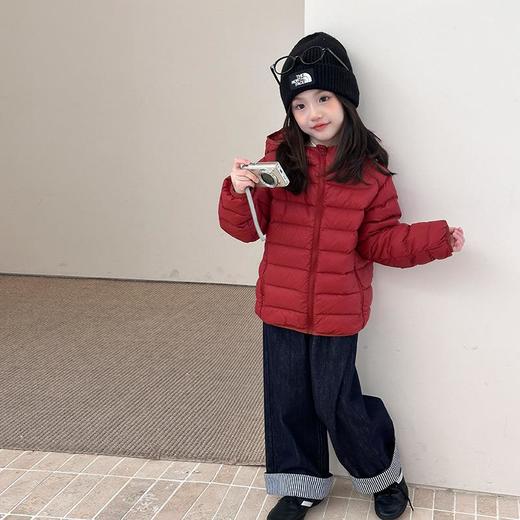 【新国标白鸭绒可溯源】男女童时髦小排骨加厚保暖轻薄90绒连帽羽绒服 商品图1
