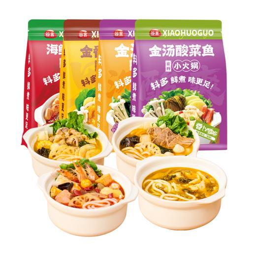 谷言有料小火锅家用方便速食自热半成品毛血旺酸菜鱼牛肉懒人火锅 商品图6