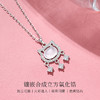Winy S925 银咪玉眸项链 白月光玉髓镶锆石 可爱猫咪吊坠轻奢锁骨链带鉴定证书 商品缩略图2