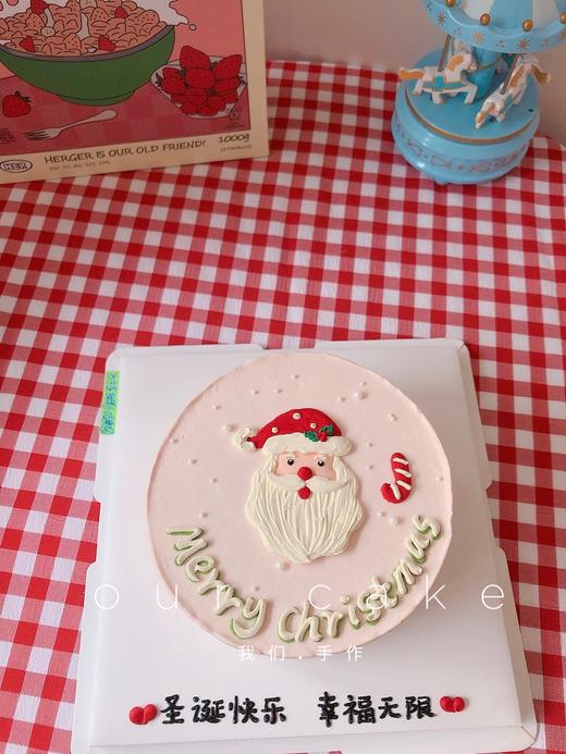 圣诞节手绘圣诞老人头圣诞限定蛋糕-低糖处理无添加 商品图0