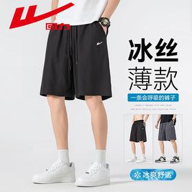 回力冰丝短裤男2025夏季新款休闲宽松透气裤子潮流运动速干五分裤