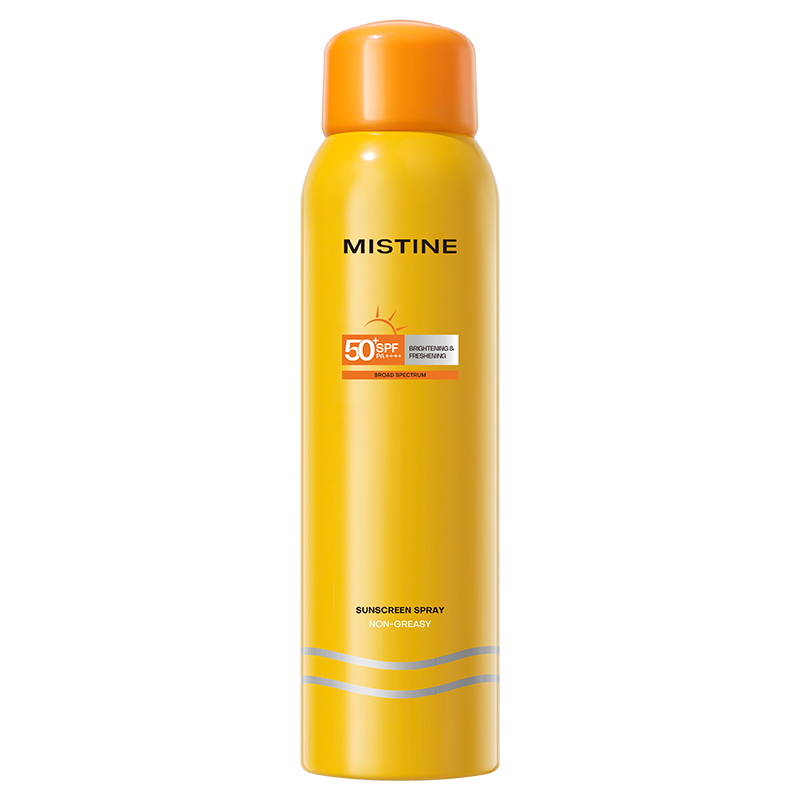 Mistine防晒喷雾黄喷身体通用便携补喷蜜丝婷防晒霜