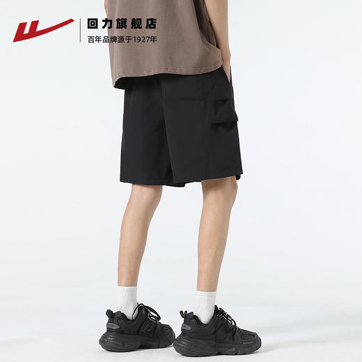 回力冰丝短裤男夏季2025新款外穿透气运动裤休闲宽松工装五分裤 商品图1