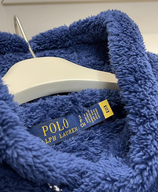 原单拉夫*伦男女款羊羔绒连帽卫衣122001 商品图7