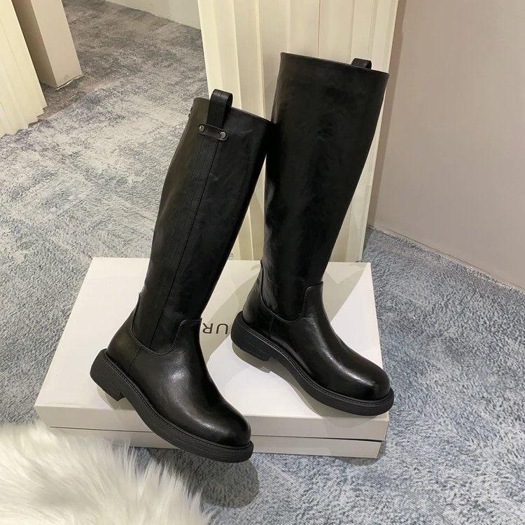 JEHURFIE/纪华菲弹力靴英伦风百搭软底软面短靴长靴系列-FF