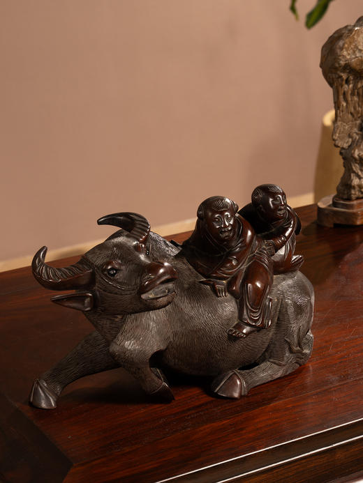 清	红木童子牧牛摆件 商品图2