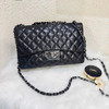 Chanel cf jumbo 黑银 羊皮 斜挎包 商品缩略图0