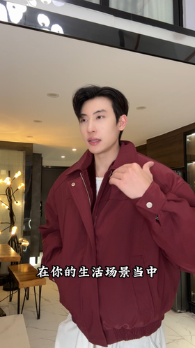 180202SDSA男士秋冬新款痞帅男装潮牌纯色座山雕羽绒服外套翻领百搭时尚