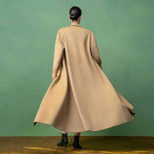 【林栖设计小店】【林栖作品】绵羊毛双面呢手工钉花蕾丝2025秋季新款大衣1953112 商品图4