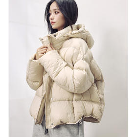 「高货sh」全新升级【铂金会员845/天猫1139/差价294】(02607)洛诗琳韩系休闲羽绒服2025冬季简约宽松连帽保暖外套女