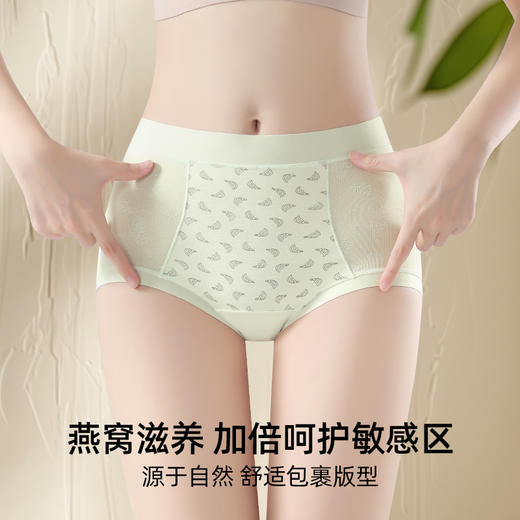 女士莫代尔性感蕾丝高腰收腹提臀燕窝内裤三角裤2950 商品图1