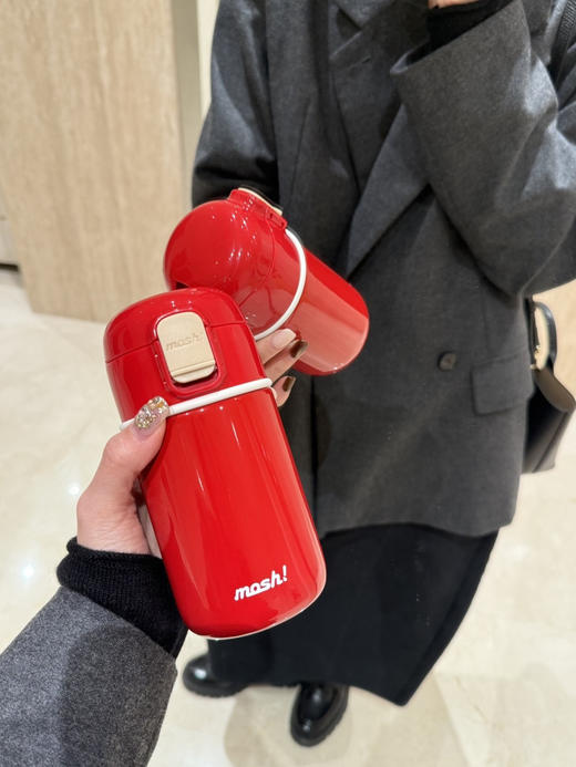 正品日单mosh弹盖胶囊保温杯/不锈钢车载保温杯102805 商品图0