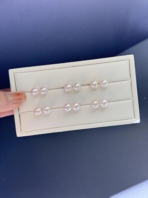 【AKOYA樱花粉海水珍珠耳钉】麦麦诸暨珍珠溯源行，货尖中优中择优的品质，亲自把控挑选，大家放心跟麦麦入！ 商品图1