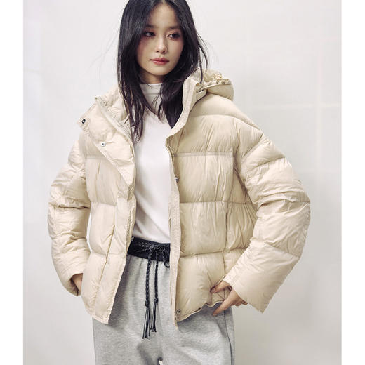 「高货sh」全新升级【铂金会员845/天猫1139/差价294】(02607)洛诗琳韩系休闲羽绒服2025冬季简约宽松连帽保暖外套女 商品图1