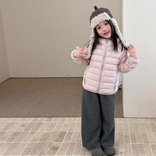 【新国标白鸭绒可溯源】男女童时髦小排骨加厚保暖轻薄90绒连帽羽绒服 商品图3