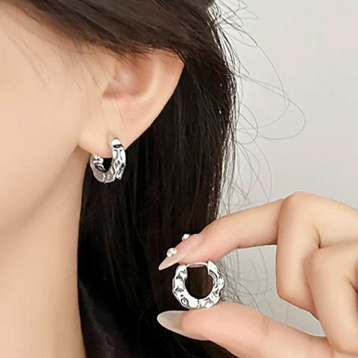 冷淡风小众感银色金属耳扣-158597169 商品图1