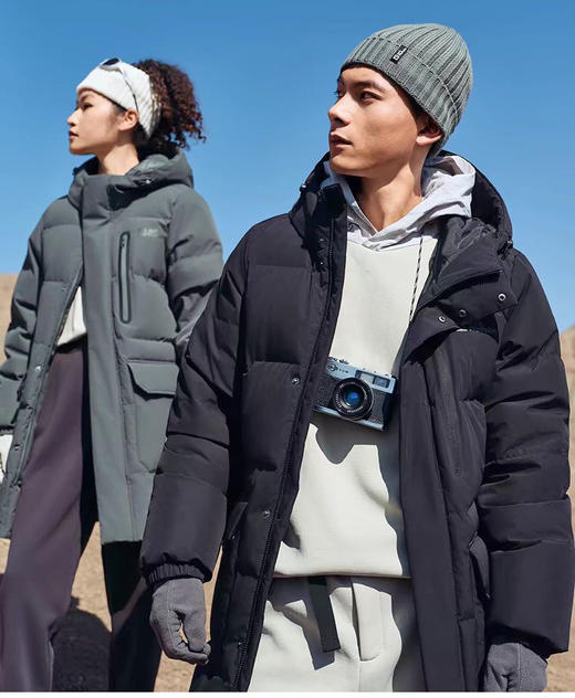 原单正品 JackWolfskin狼爪新款男女情侣中长款600蓬鹅绒防风羽绒服，
颜色：黑色绿色
尺码：S-XXL 商品图8