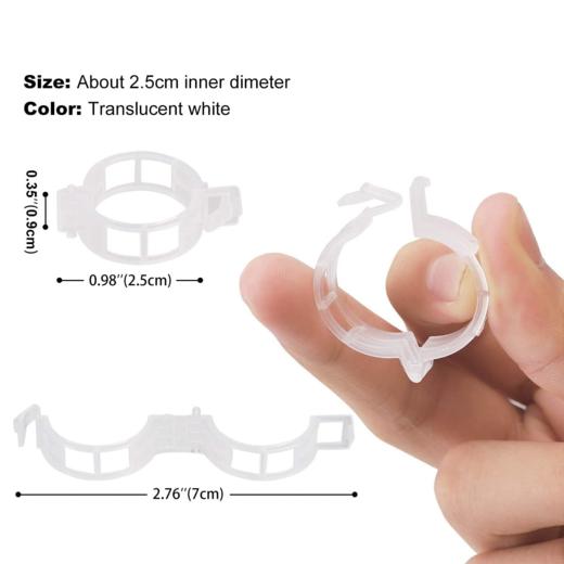 塑料园艺植物固定夹 番茄藤固定夹 攀援植物支撑夹 白色 一袋约100个 商品图2