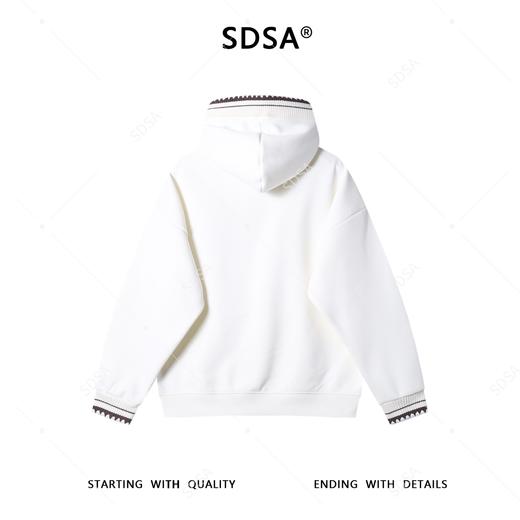 3333SDSA男士秋冬新款痞帅男装韩版简约拼接针织连帽卫衣百搭简约上衣 商品图5