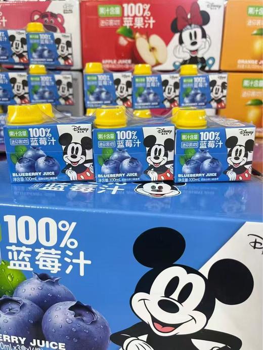迪士尼 迷你装100%蓝莓汁100ml  （16*3） 16924762334658 商品图0