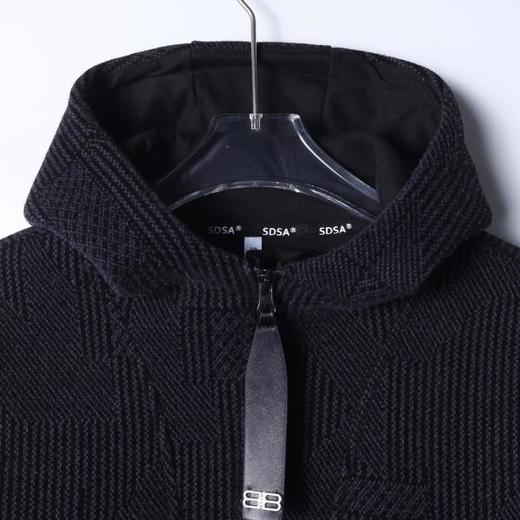 WY1563SDSA男士秋冬新款痞帅男装时尚竖纹半拉链立领卫衣百搭套头上衣 商品图2