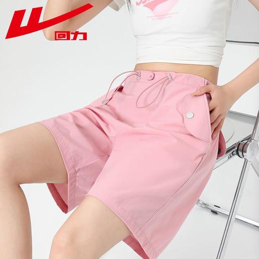 回力冰丝工装短裤女2025夏季新款美式高街复古宽松薄款运动阔腿裤 商品图9