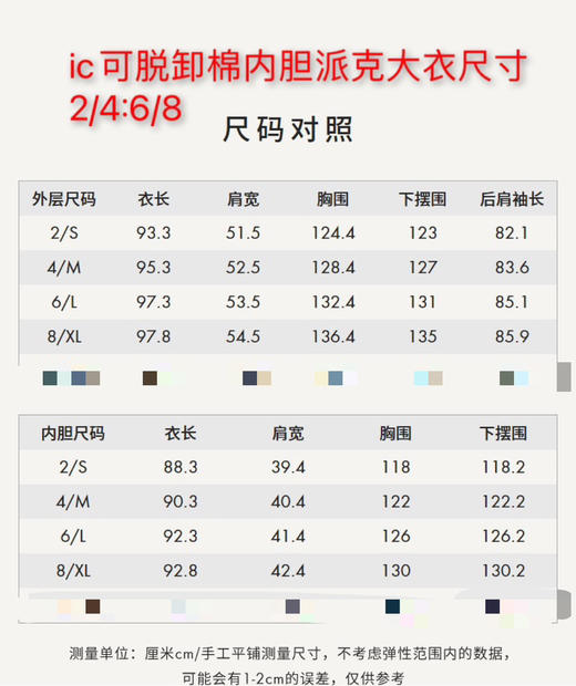 1220-6 小禾 女士可脱卸内胆 绵羊毛 派克大衣 167/140穿8码宽松效果 商品图14
