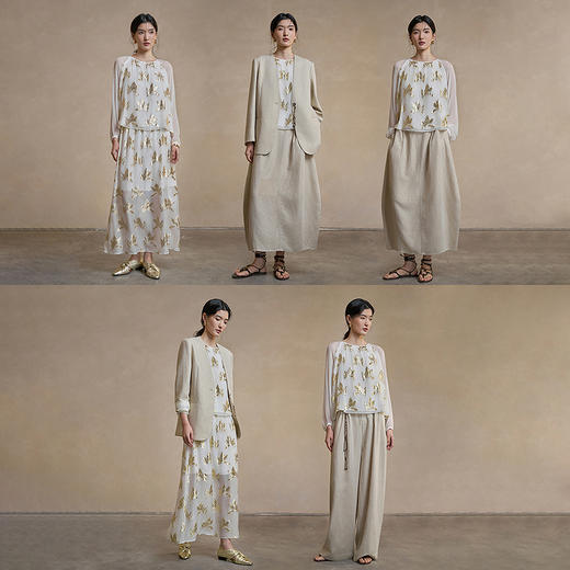 【林栖设计小店】花影鎏光|真丝衫剪花绡薄纱设计感2026早春新款上衣女1961130 商品图2