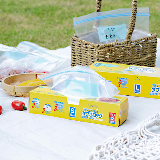 【组合套装】TENKOU RYUUGI HOME双密封3倍加厚锁鲜袋L号（22只/件*2件） 商品图0