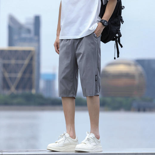 回力五分裤男冰丝宽松薄款男士运动七分裤休闲短裤直筒垂感裤子夏 商品图2