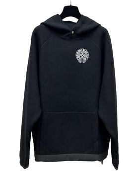 男款logo刺绣连帽针织毛衣 衣脚可收紧he009