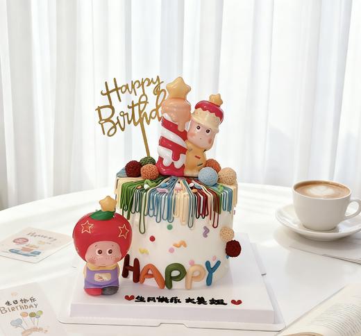 星星人卡通蛋糕-低糖处理无添加 商品图0